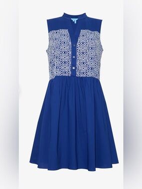 Draper James Sami Sleeveless Shirtdress in Daisy Lace